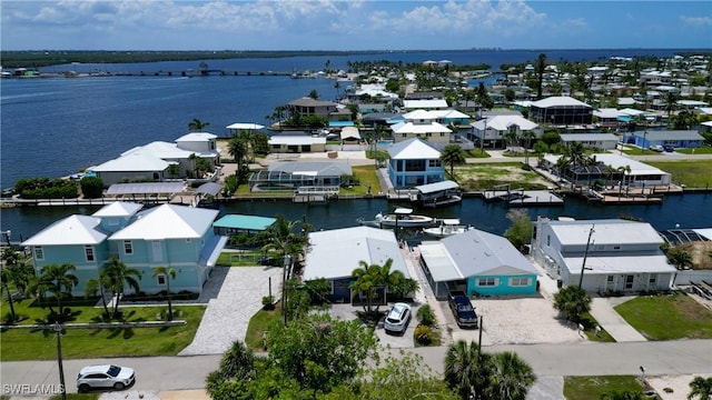 2685 Geary St, Matlacha, FL 33993 - aerial view of residential area featuring a nearby body of water