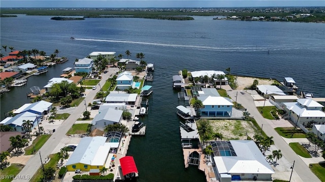 2685 Geary St, Matlacha, FL 33993 - aerial perspective of suburban area featuring a large body of water