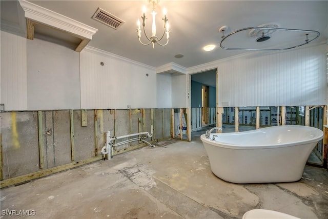 2685 Geary St, Matlacha, FL 33993 - full bathroom featuring a freestanding bath and crown molding
