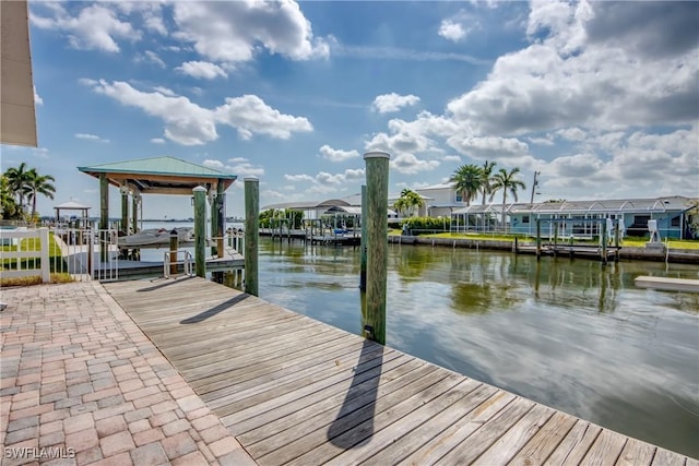 2685 Geary St, Matlacha, FL 33993 - dock area with a water view and boat lift