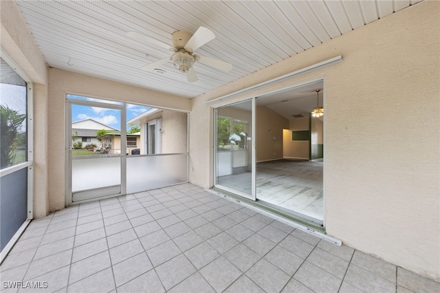 206 SE 12th Ter, Cape Coral, FL 33990 - unfurnished sunroom with a ceiling fan