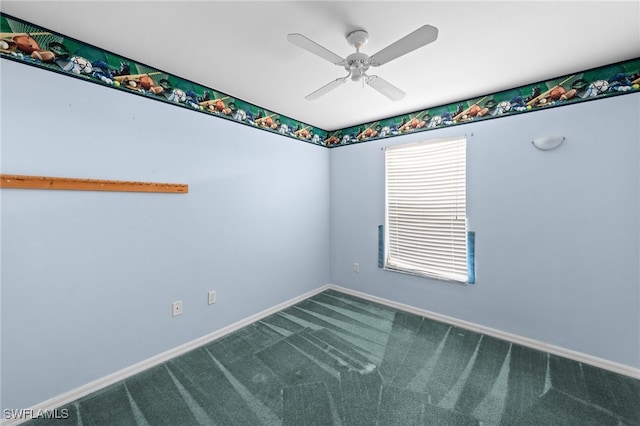 206 SE 12th Ter, Cape Coral, FL 33990 - carpeted spare room featuring a ceiling fan and baseboards