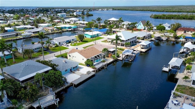 2692 Clyde St, Matlacha, FL 33993 - aerial perspective of suburban area featuring a nearby body of water