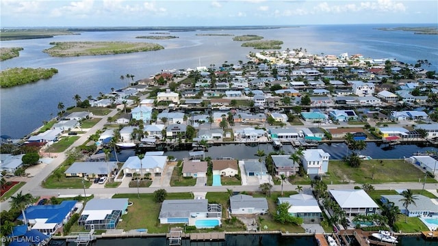 2692 Clyde St, Matlacha, FL 33993 - aerial overview of property's location featuring a large body of water and nearby suburban area
