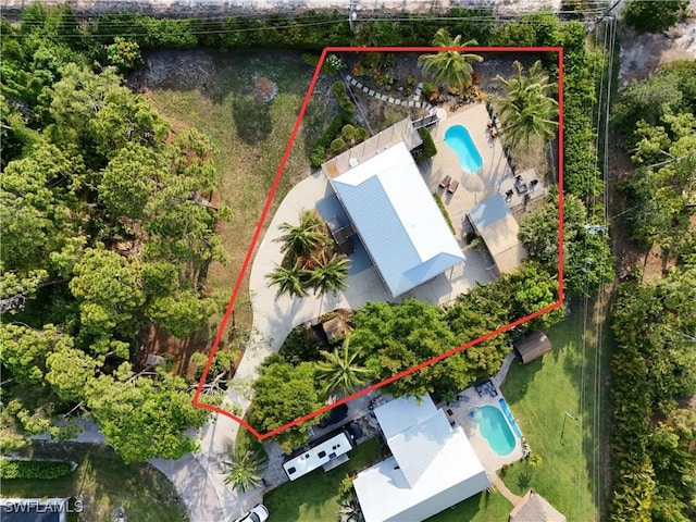 4680 Key Largo Ln, Bonita Springs, FL 34134 - view of property location with a pool and property parcel outlined