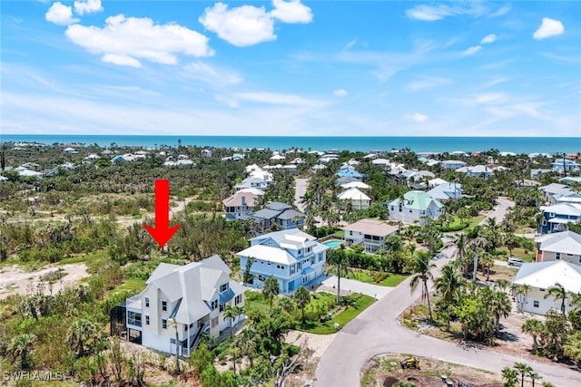 654 Sea Oats Dr, Sanibel, FL 33957 - aerial perspective of suburban area with a nearby body of water