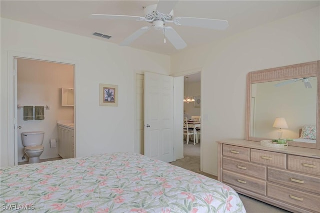 14931 Park Lake Dr Unit 209, Fort Myers, FL 33919 - bedroom with ensuite bathroom and ceiling fan