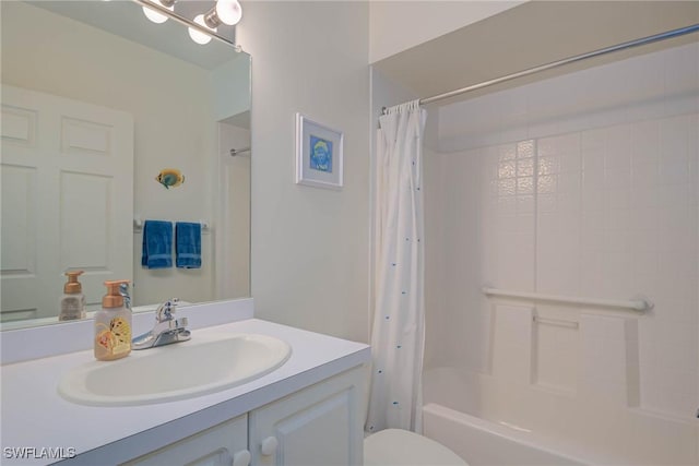 14931 Park Lake Dr Unit 209, Fort Myers, FL 33919 - full bath featuring vanity, shower / tub combo, and toilet