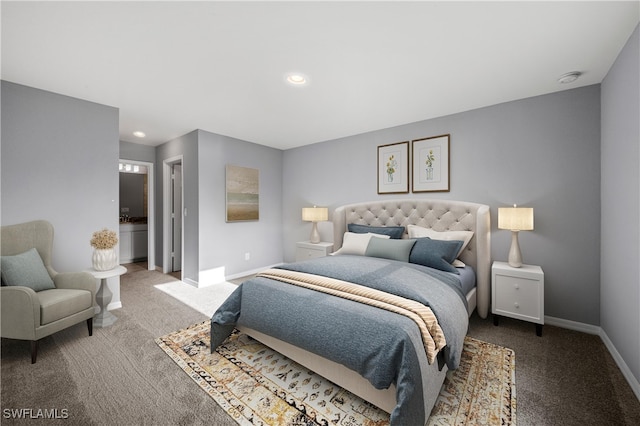 1716 NW 9th Pl, Cape Coral, FL 33993 - bedroom with carpet floors, baseboards, and recessed lighting