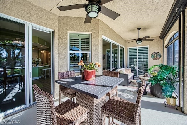9232 Aviano Dr Unit 102, Fort Myers, FL 33913 - view of patio / terrace with ceiling fan