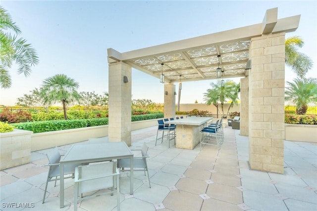 9115 Strada Pl Unit 5317, Naples, FL 34108 - view of patio / terrace with a pergola