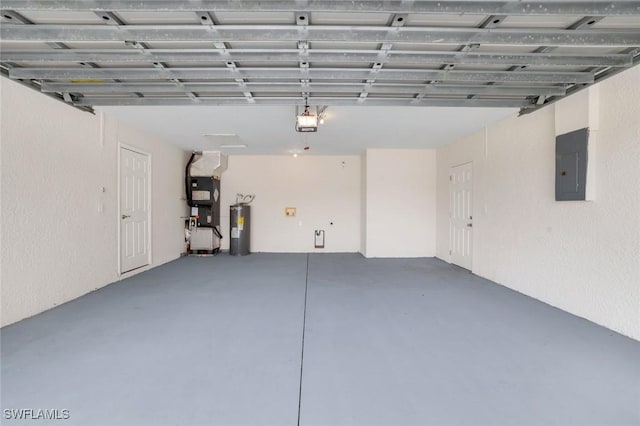 1717 43rd St SW, Naples, FL 34116 - garage with electric water heater, electric panel, and a garage door opener