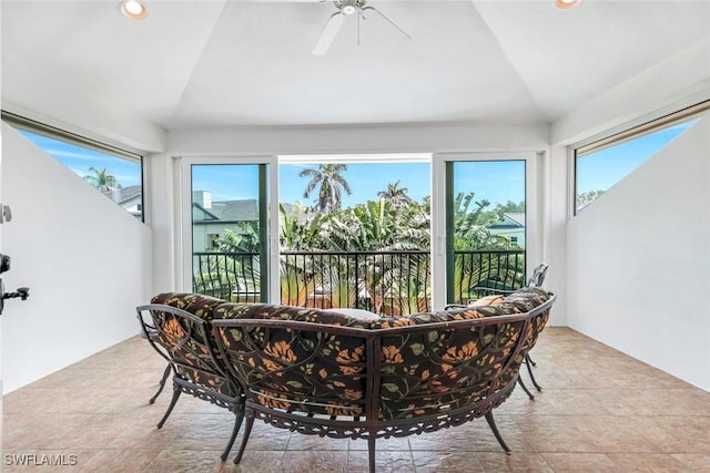 491 Wedge Dr, Naples, FL 34103 - sunroom featuring lofted ceiling and plenty of natural light