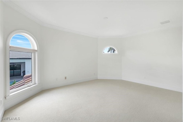 491 Wedge Dr, Naples, FL 34103 - unfurnished room featuring ornamental molding and light carpet