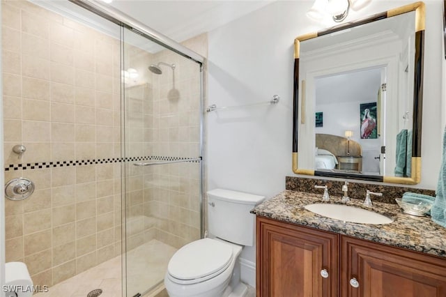 491 Wedge Dr, Naples, FL 34103 - ensuite bathroom with a shower stall and vanity