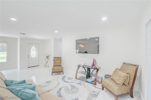 2256 Violet Dr, Fort Myers, FL 33905 - living room featuring recessed lighting and baseboards