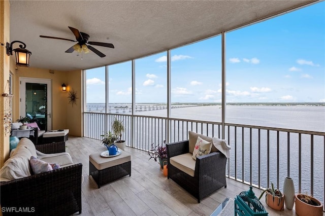2745 1st St Unit 1602, Fort Myers, FL 33916 - sunroom / solarium featuring a water view
