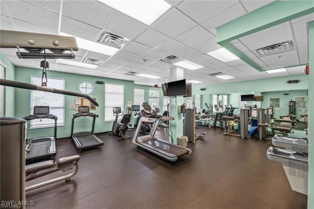 2745 1st St Unit 1602, Fort Myers, FL 33916 - gym featuring a paneled ceiling