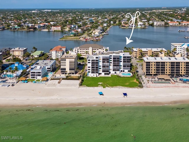 9375 Gulf Shore Dr Unit 601, Naples, FL 34108 - aerial view of waterfront with a beach