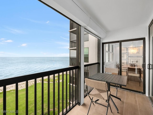 9375 Gulf Shore Dr Unit 601, Naples, FL 34108 - balcony with a water view