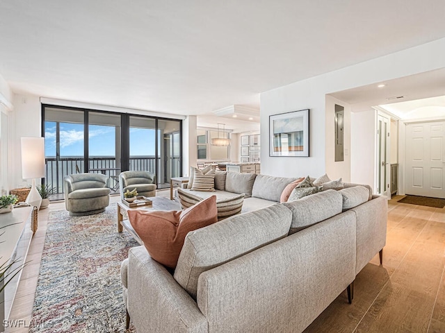 9375 Gulf Shore Dr Unit 601, Naples, FL 34108 - living room with light wood-type flooring and electric panel
