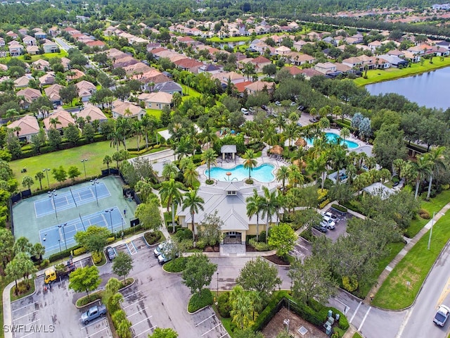 2174 Clementine St, Naples, FL 34120 - aerial view of a pool area and a large body of water