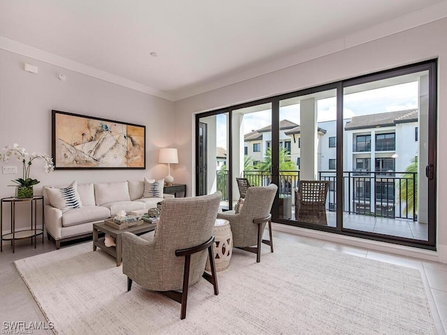 1030 3rd Ave S Unit 406, Naples, FL 34102 - living room featuring light tile patterned flooring