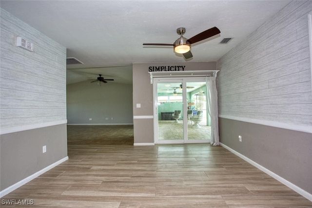 1918 NE 3rd St, Cape Coral, FL 33909 - empty room with ceiling fan, baseboards, and wood finished floors