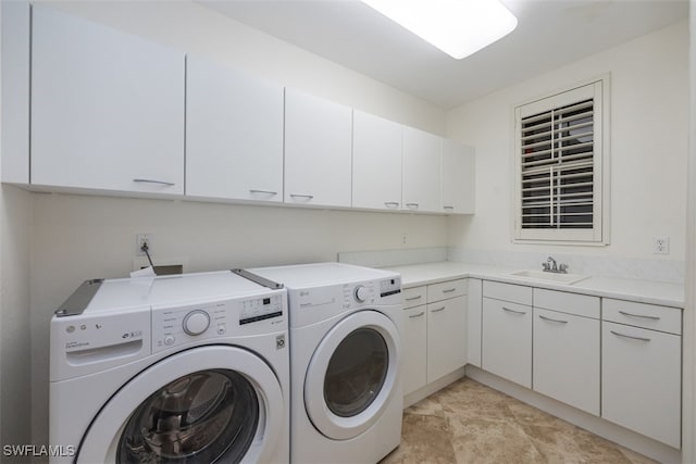 560 El Camino Real Unit 1304, Naples, FL 34119 - washroom with washer and clothes dryer and cabinet space