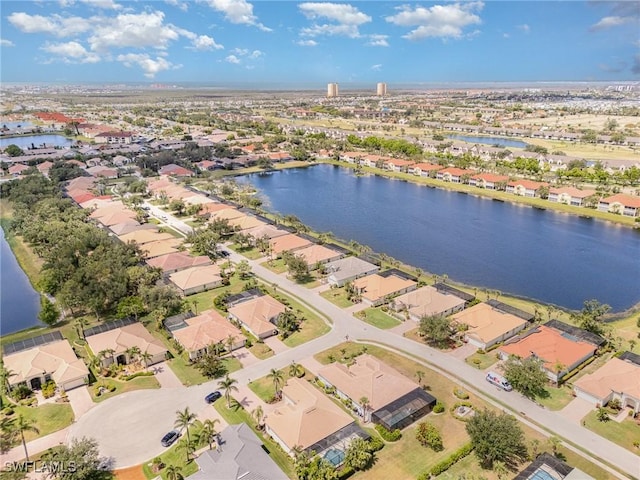 16121 Sand Ridge Ct, Fort Myers, FL 33908 - aerial view of property and surrounding area featuring a large body of water and nearby suburban area
