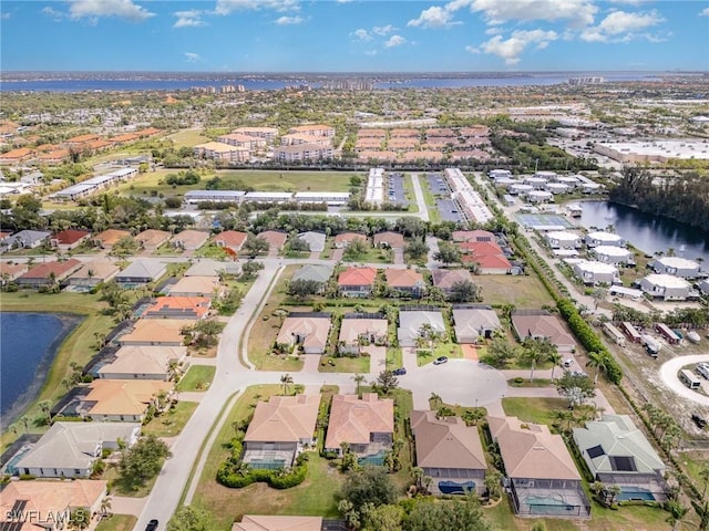 16121 Sand Ridge Ct, Fort Myers, FL 33908 - aerial view of property and surrounding area with a large body of water and nearby suburban area