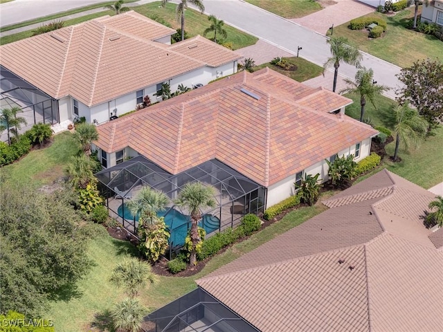 16121 Sand Ridge Ct, Fort Myers, FL 33908 - aerial view of property and surrounding area featuring a pool