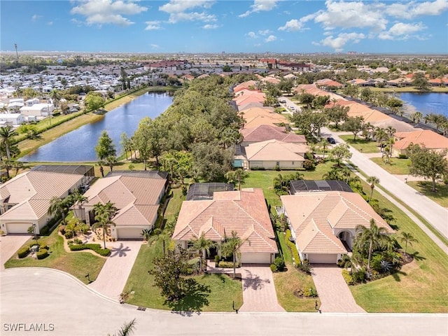 16121 Sand Ridge Ct, Fort Myers, FL 33908 - aerial perspective of suburban area with a nearby body of water