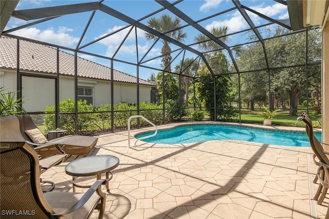 16121 Sand Ridge Ct, Fort Myers, FL 33908 - outdoor pool with a patio and a lanai