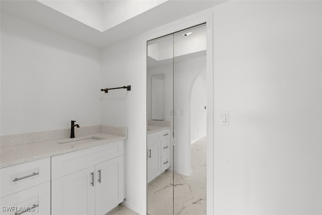 1306 SW 10th Pl, Cape Coral, FL 33991 - bathroom with marble finish floors and vanity