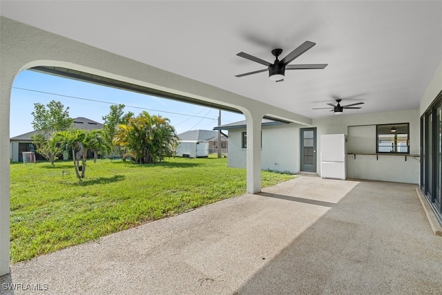 1306 SW 10th Pl, Cape Coral, FL 33991 - view of patio featuring a ceiling fan