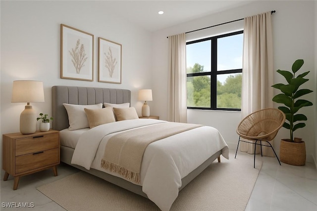 3315 Sunshine Blvd N, Lehigh Acres, FL 33971 - bedroom with recessed lighting and light tile patterned flooring