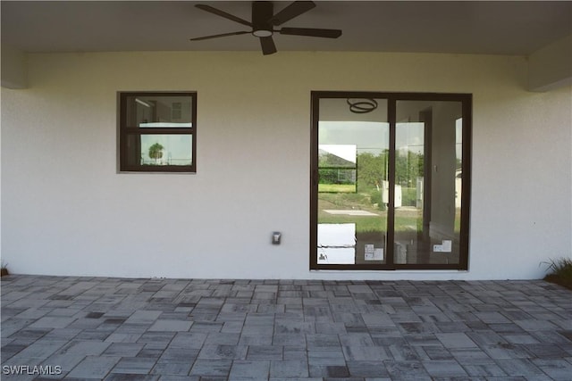 1013 Agnes Ave, Lehigh Acres, FL 33971 - view of patio / terrace with ceiling fan
