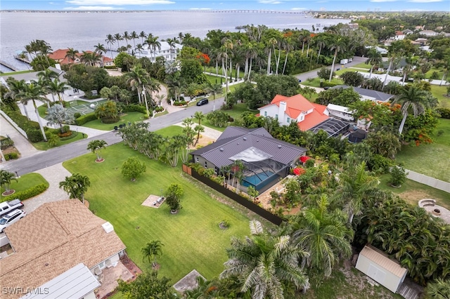 5631 Shaddelee Ln W, Fort Myers, FL 33919 - aerial perspective of suburban area featuring a large body of water