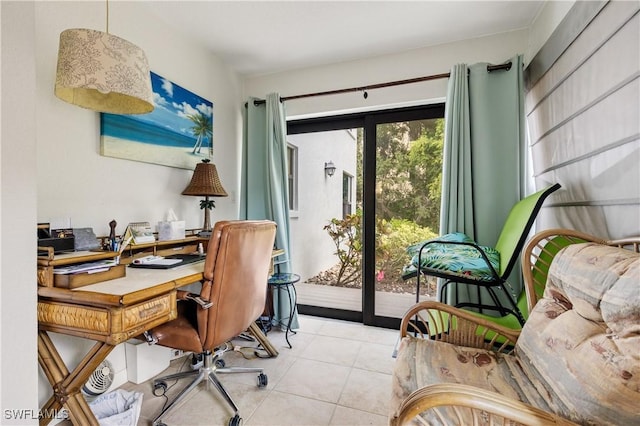 5483 Peppertree Dr Unit 1, Fort Myers, FL 33908 - home office with light tile patterned flooring