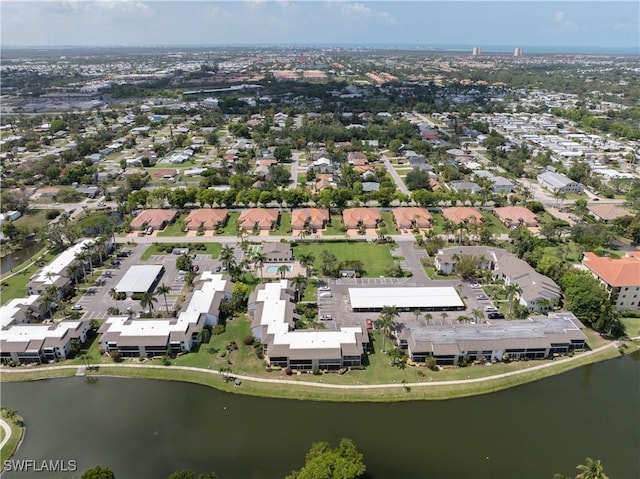 5483 Peppertree Dr Unit 1, Fort Myers, FL 33908 - aerial view of property and surrounding area with a large body of water and nearby suburban area