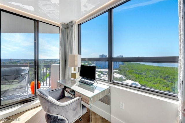 6001 Pelican Bay Blvd Unit 1405, Naples, FL 34108 - office area featuring wood finished floors