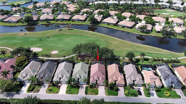 19741 Vintage Trace Cir, Estero, FL 33967 - aerial view of property's location with nearby suburban area, a local golf course, and a large body of water