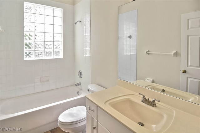 19741 Vintage Trace Cir, Estero, FL 33967 - bathroom with toilet, vanity, and shower / tub combination