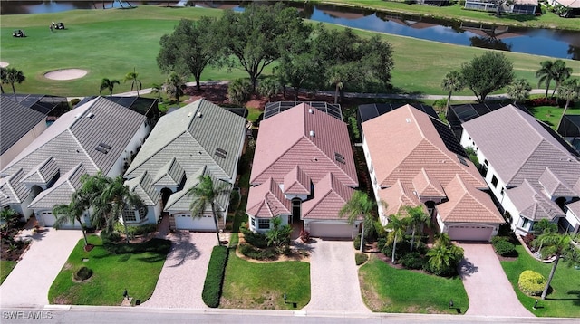 19741 Vintage Trace Cir, Estero, FL 33967 - aerial view of residential area with a large body of water and a local golf course