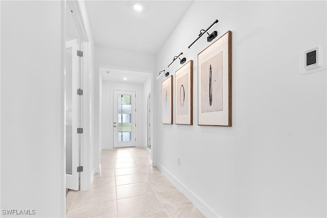 20190 Hartford Blvd, Estero, FL 33928 - corridor with recessed lighting, light tile patterned flooring, and baseboards