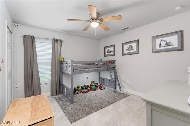 14121 Roof St, Fort Myers, FL 33905 - bedroom featuring light tile patterned flooring, baseboards, and ceiling fan