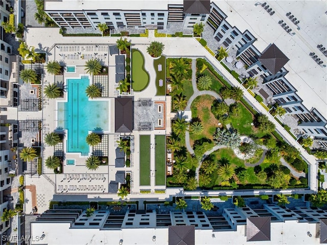 1115 Central Ave Unit 547, Naples, FL 34102 - bird's eye view of a pool area