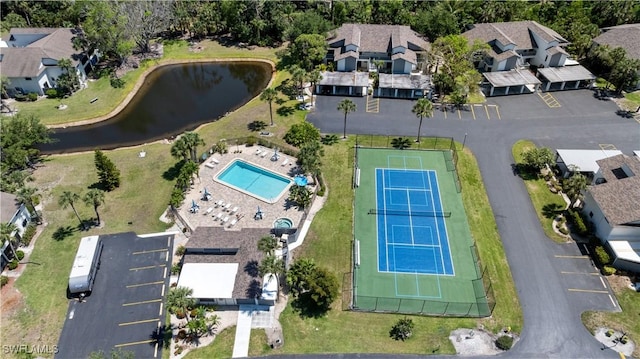 17451 Overhill Dr Unit F, Fort Myers, FL 33908 - aerial view of a pool and a nearby body of water