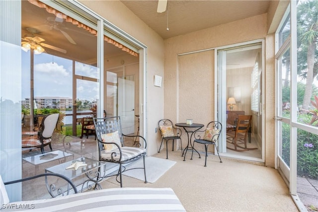 14051 Brant Point Cir Unit 8105, Fort Myers, FL 33919 - sunroom with ceiling fan and plenty of natural light